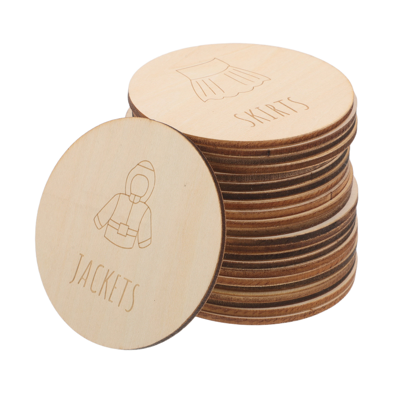 Baby Nursery Drawers - 23 stuks houten kinderkamerlabels voor babykleding