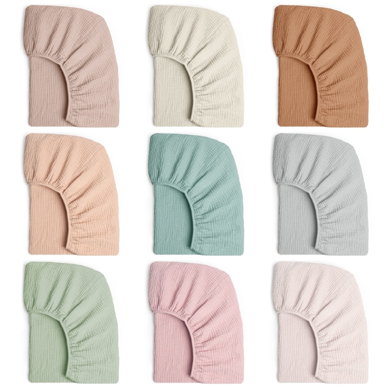 Baby Nursery Bed - Zacht Ademend Mousseline Katoen Hoeslaken Pasgeboren