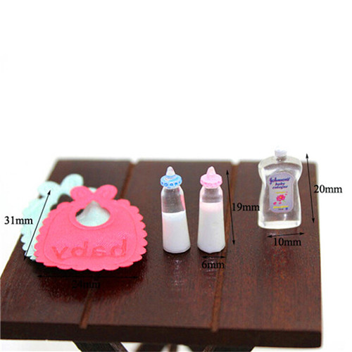 Baby Nursery Kit - 1:12 poppenhuis miniatuur babyflessen shampoo slabbetjes