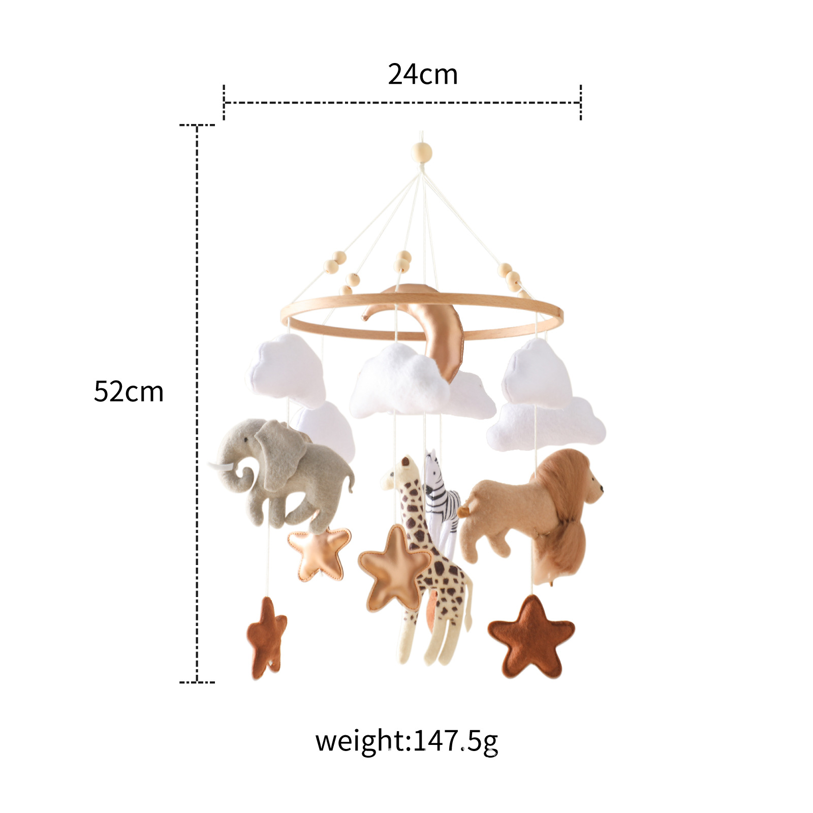 Baby Nursery Bed - Hot Sale Nordic Handgemaakte Vilt Jungle