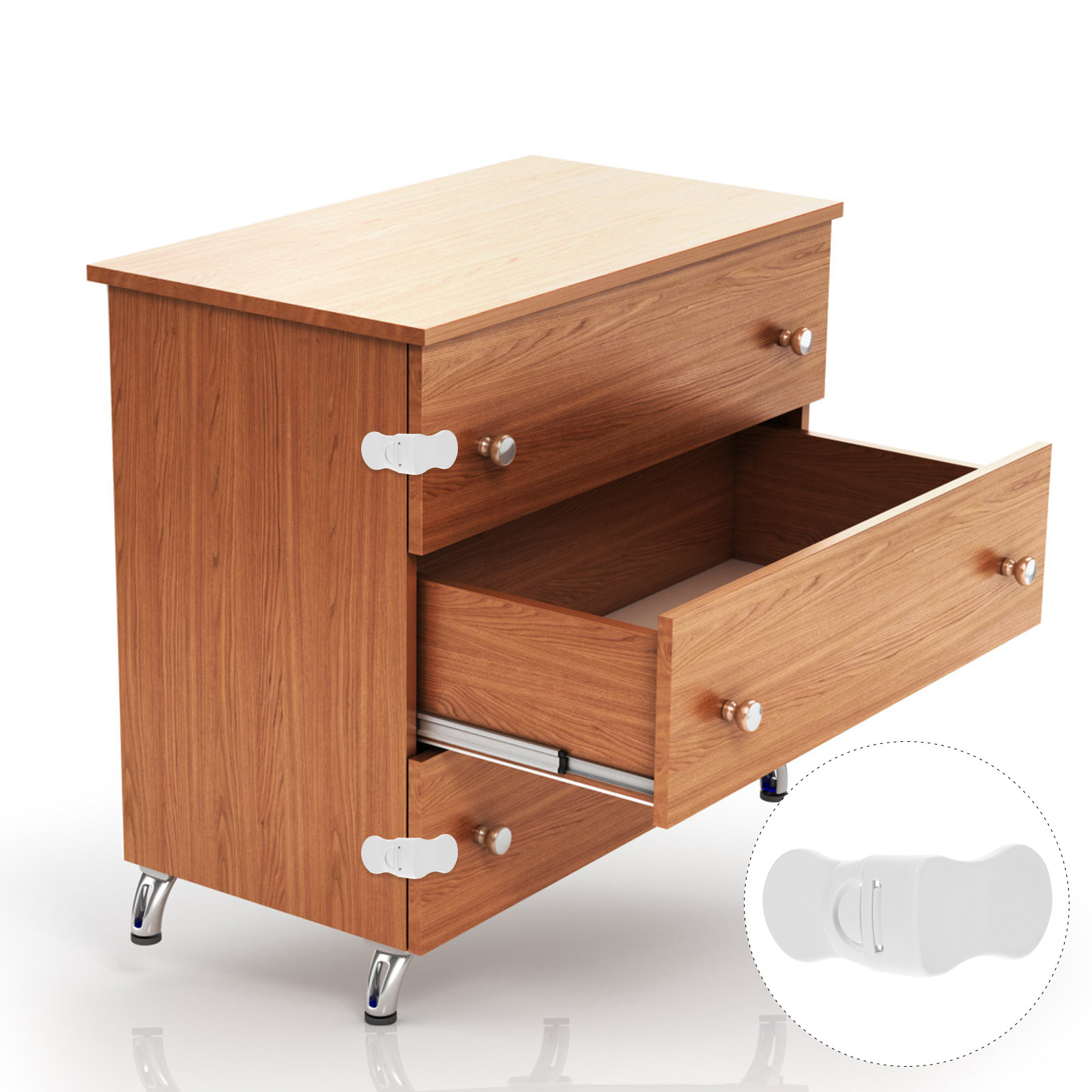 Baby Nursery Drawers - 6 stuks babyveiligheidssloten voor kasten, laden