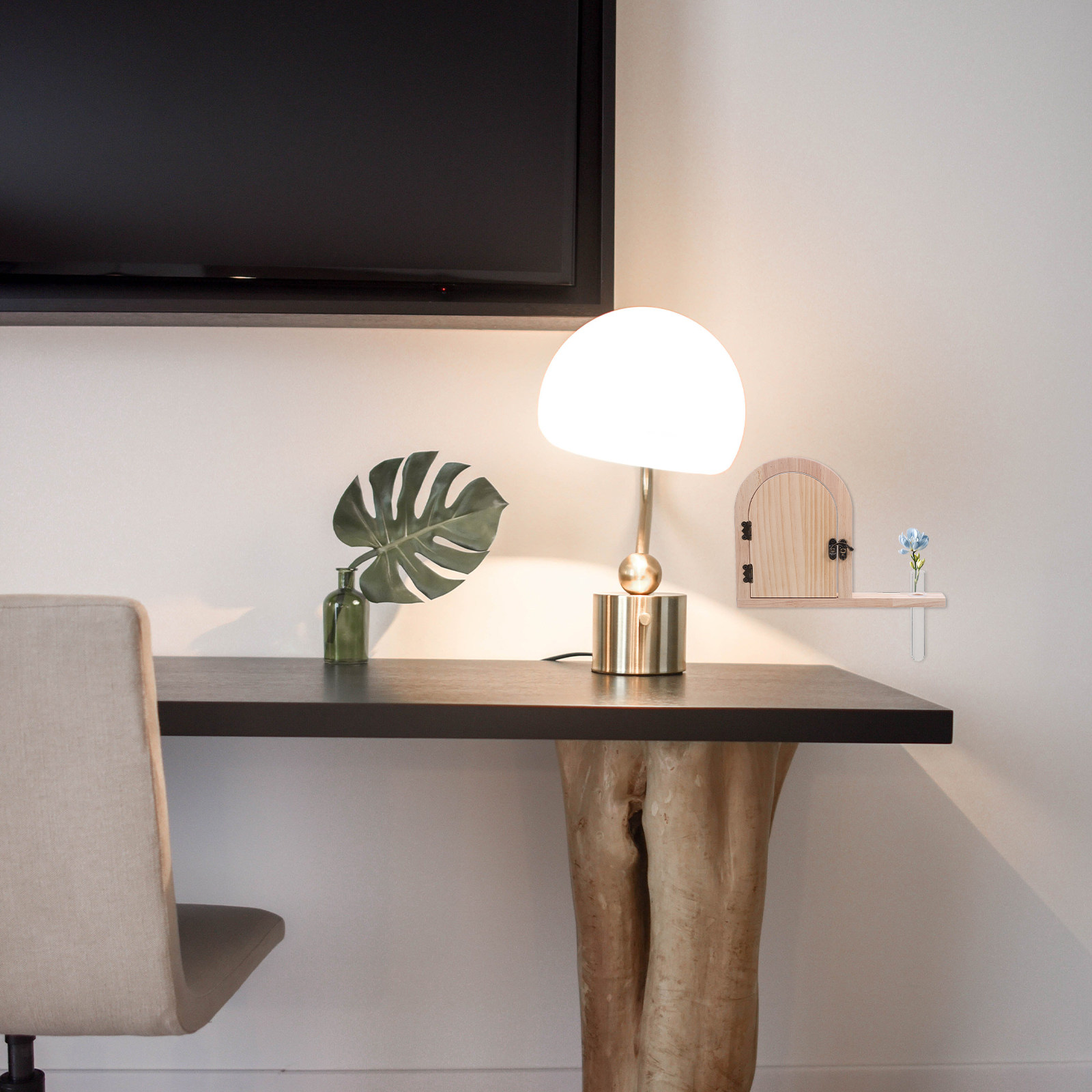 Baby Nursery Light - Houten rustieke deurlichtschakelaarplaat met feeëndeur-afdekking, baby-