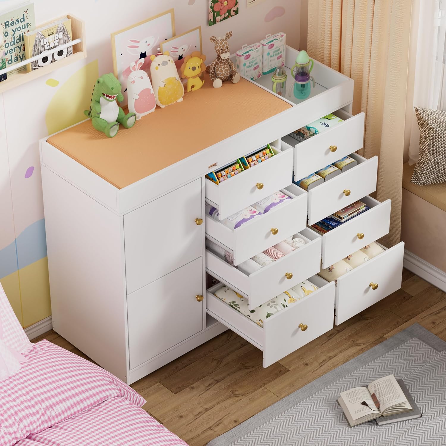 Verschoningstafel met commode, - Baby Nursery Drawers recensie en prijs
