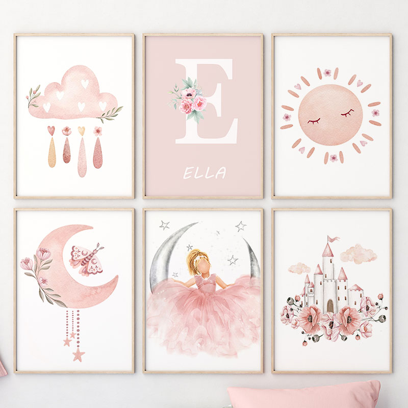 Roze Engel Meisje Zon Maan Wol - Baby Nursery Animal Pictures recensie en prijs
