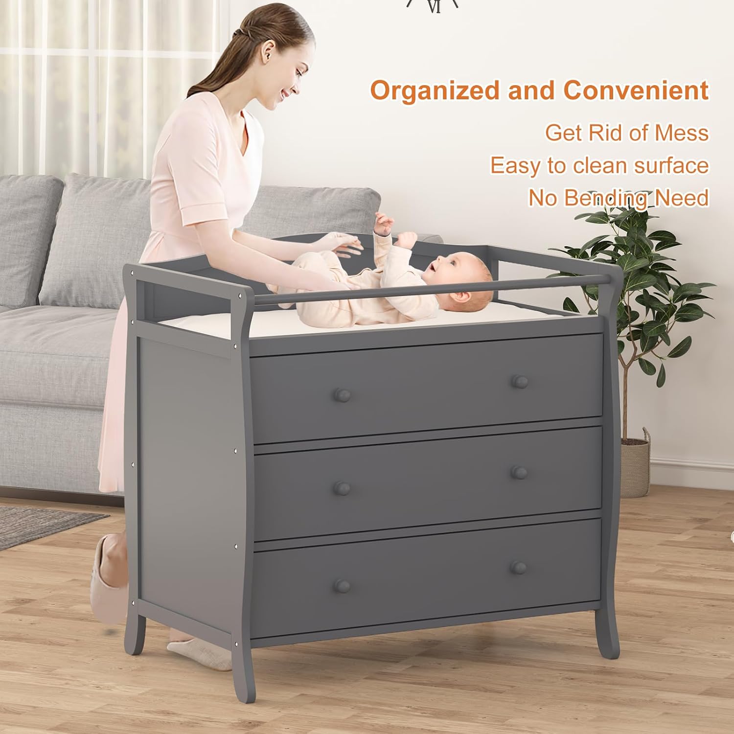 3-laden babycommode houten lui - Baby Nursery Drawers recensie en prijs