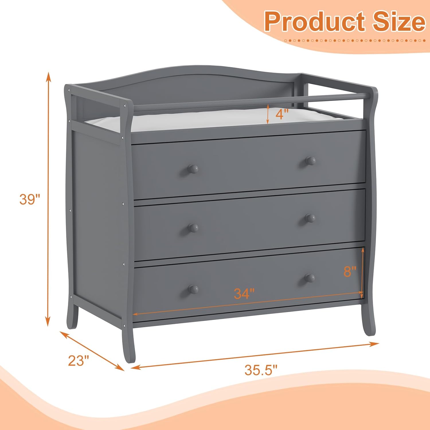 3-laden babycommode houten lui - Baby Nursery Drawers recensie en prijs