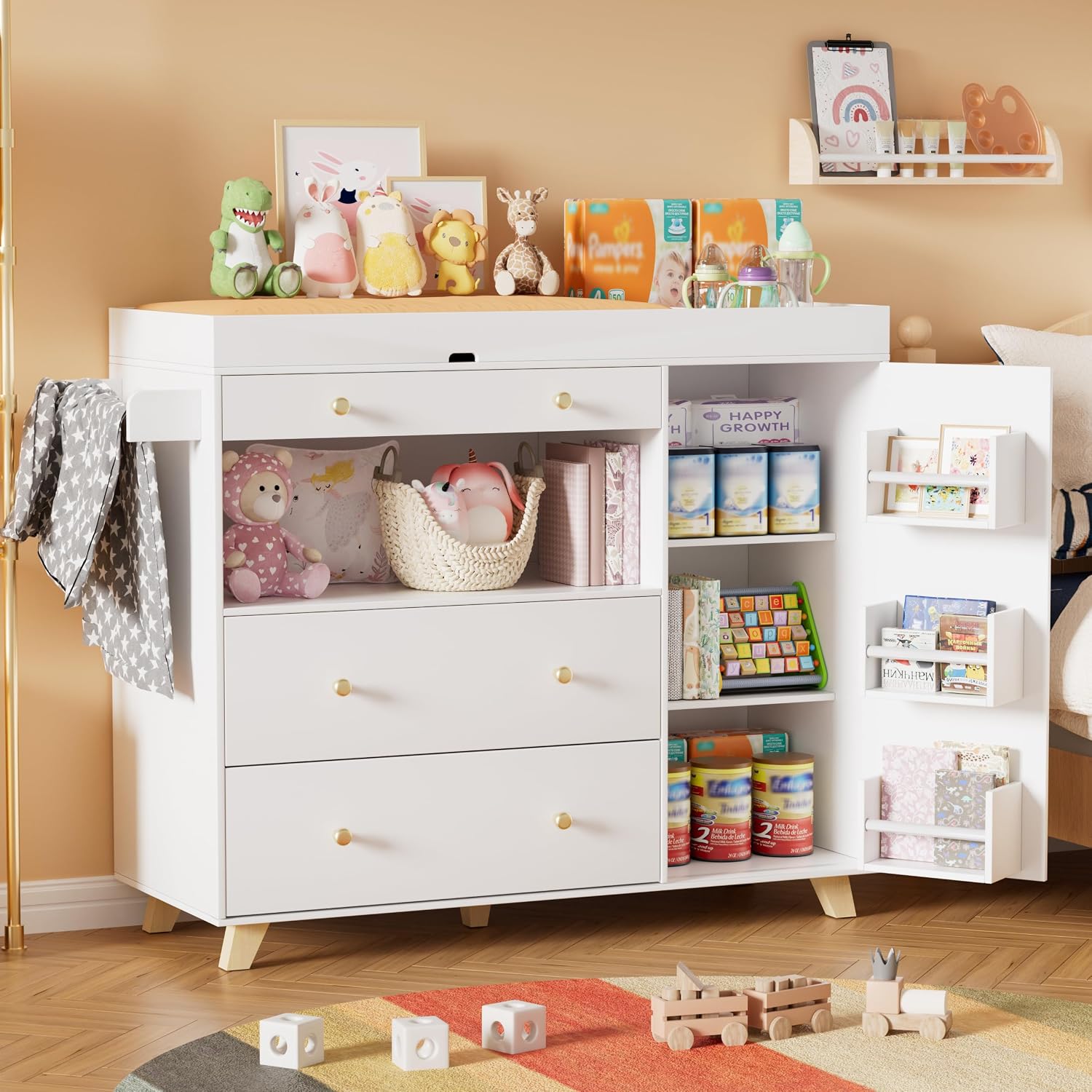 Babyverschoontafel, moderne lu - Baby Nursery Drawers recensie en prijs