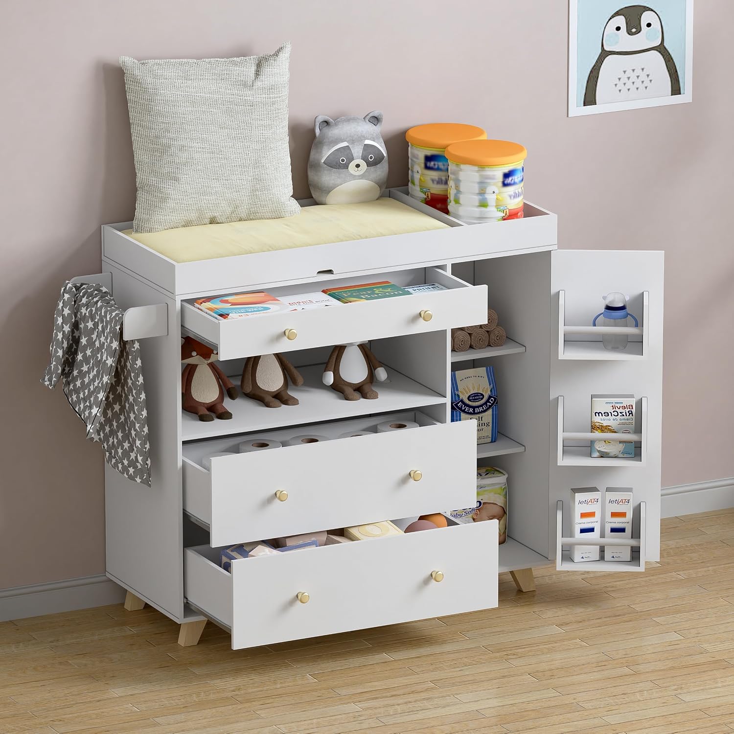 Babyverschoontafel, moderne lu - Baby Nursery Drawers recensie en prijs