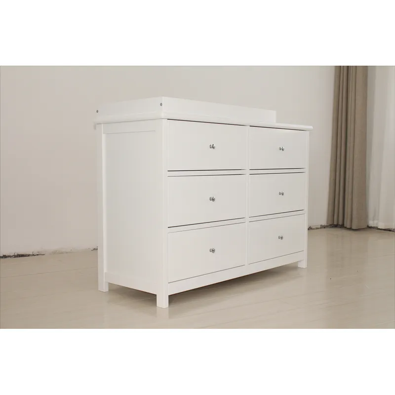 Witte baby opbergkast met 6 la - Baby Nursery Drawers recensie en prijs