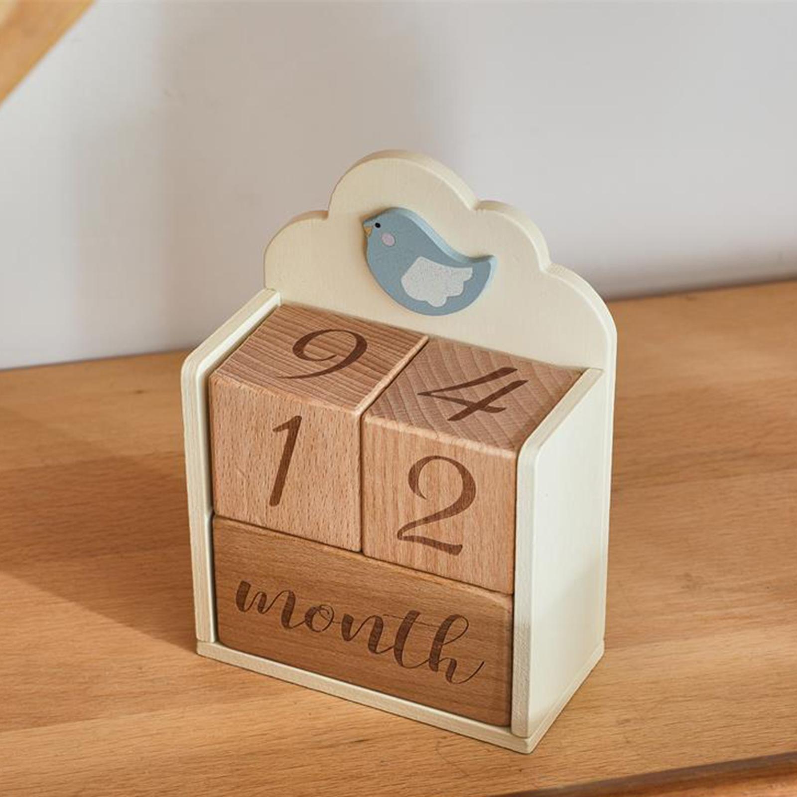 Houten babyleeftijdblokken Uni - Baby Nursery Age recensie en prijs