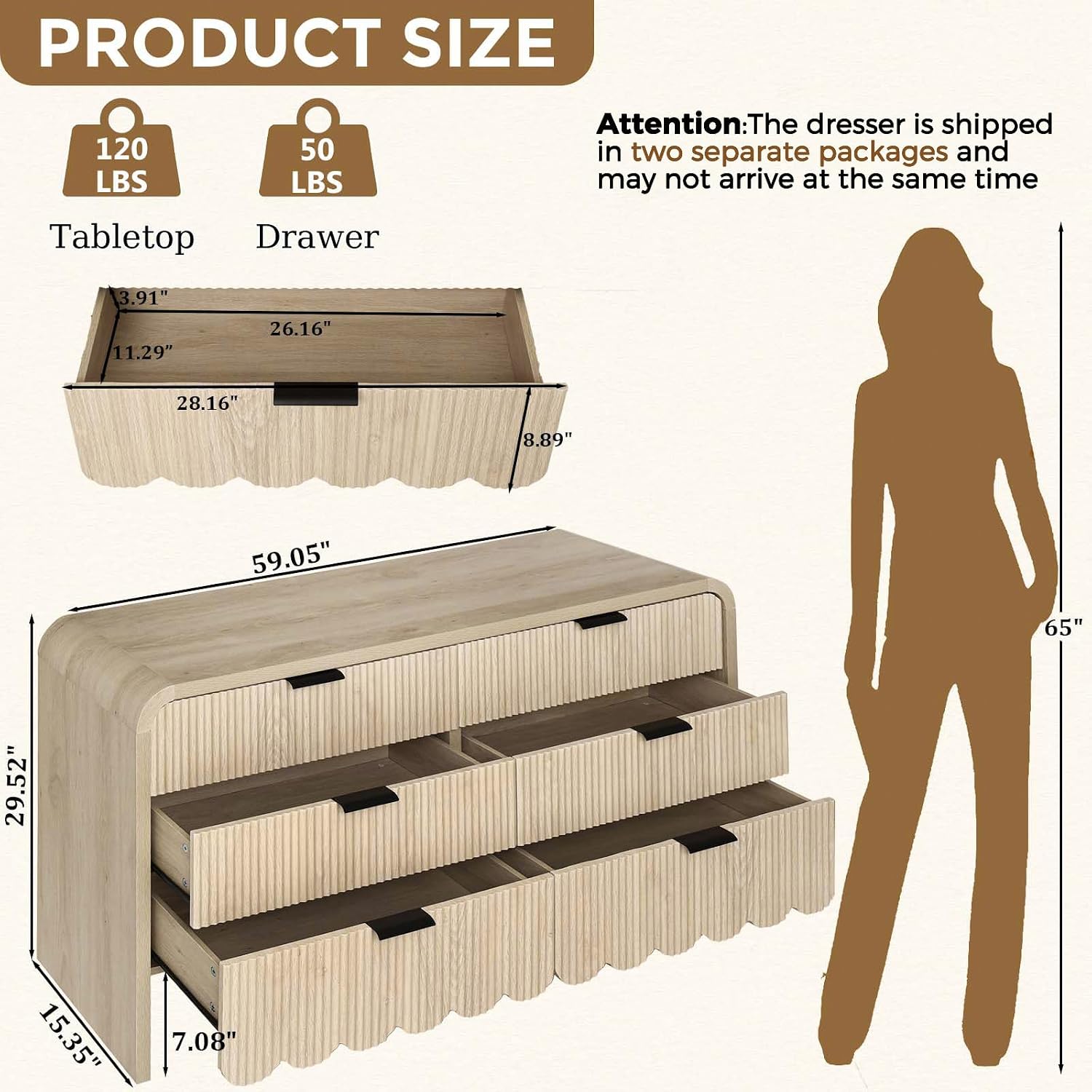 Houten 6-ladenkast kinderkamer - Baby Nursery Drawers recensie en prijs
