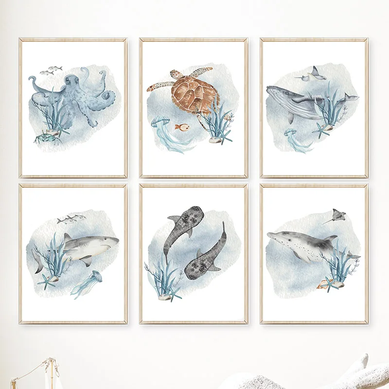 Posters En Afdrukken Walvisvis - Baby Nursery Animal Pictures recensie en prijs