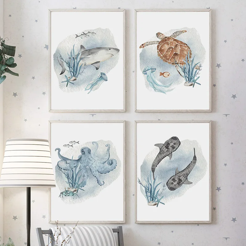 Posters En Afdrukken Walvisvis - Baby Nursery Animal Pictures recensie en prijs