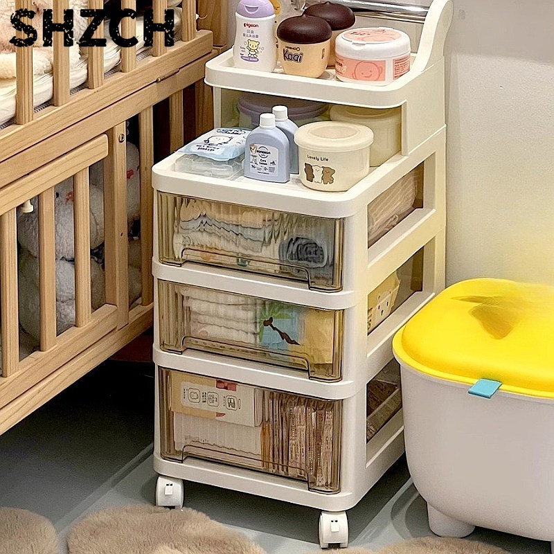 3-laags rollende opbergwagen,  - Baby Nursery Drawers recensie en prijs