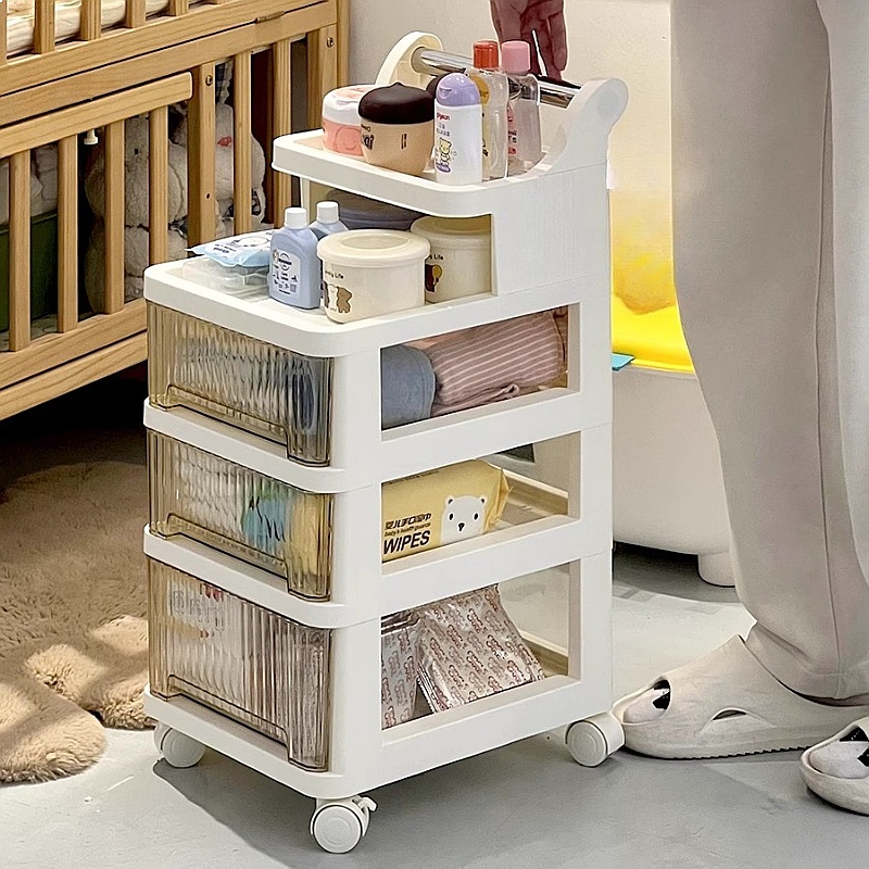 3-laags rollende opbergwagen,  - Baby Nursery Drawers recensie en prijs