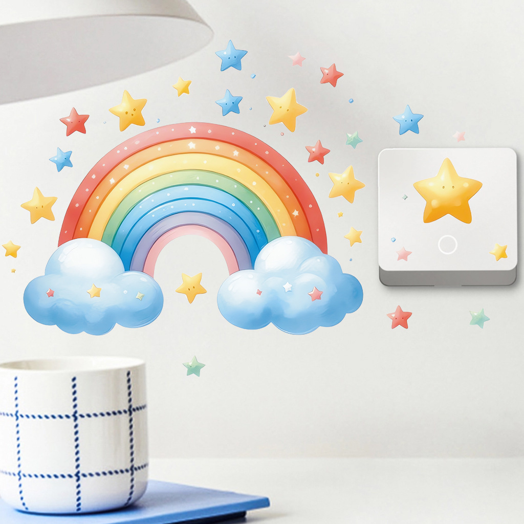 Cartoon regenboog lichtgevende - Baby Nursery Diy recensie en prijs