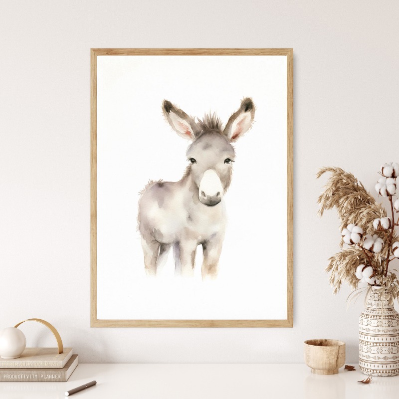 Aquarel Boerderijdieren Baby P - Baby Nursery Animal Pictures recensie en prijs
