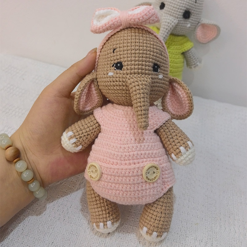Handgemaakte gehaakte olifant  - Baby Nursery Diy recensie en prijs