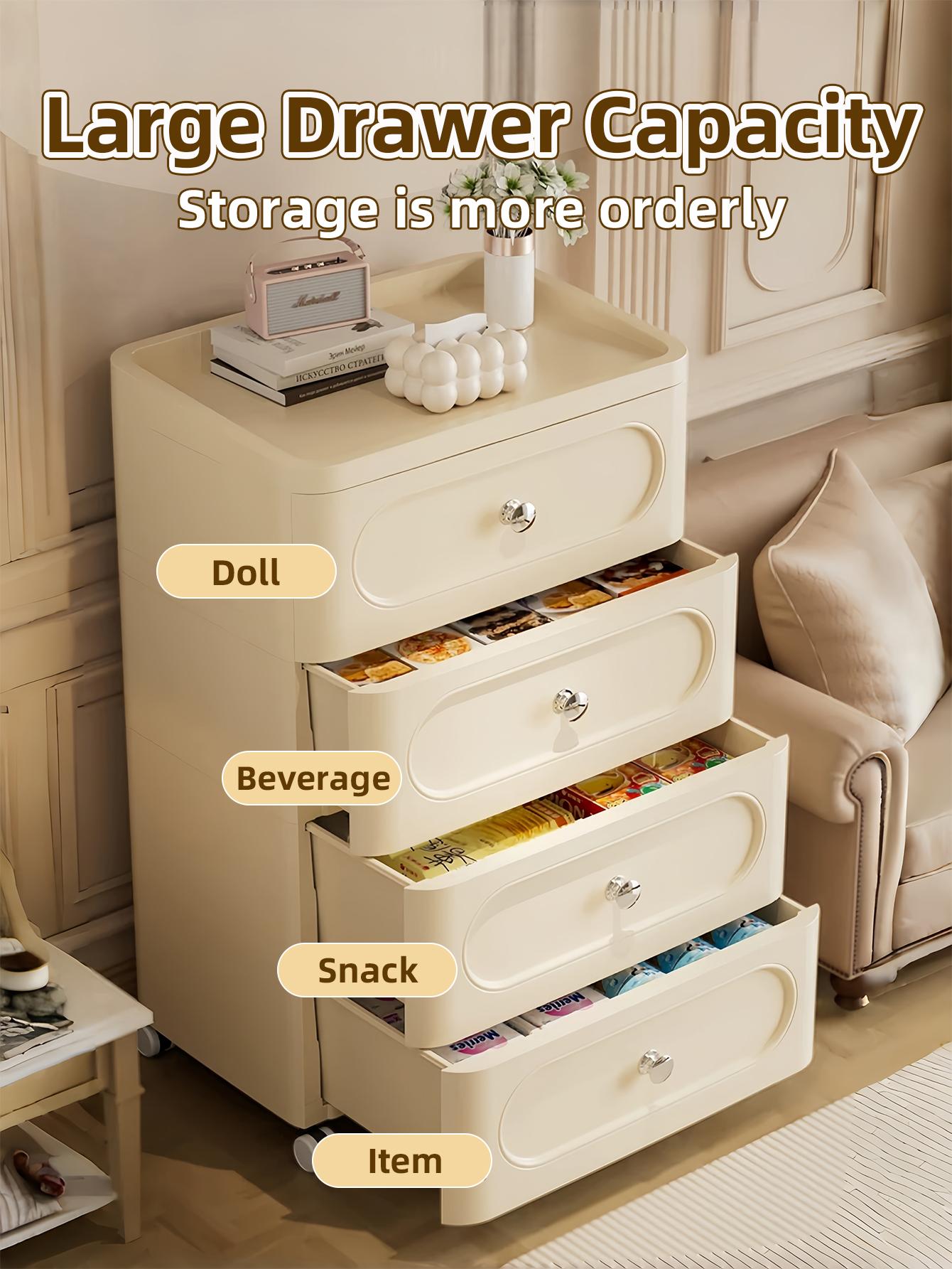 Rechthoekige opbergkast met 4  - Baby Nursery Drawers recensie en prijs