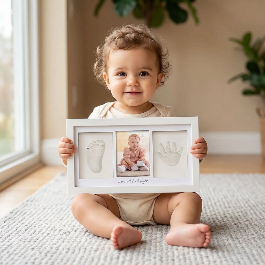 Baby hand- en voetafdruk bewaa - Baby Nursery Kit recensie en prijs