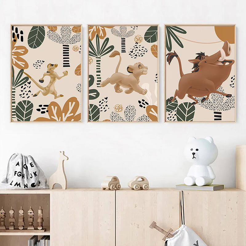 Kid Lion King Boho Posters en  - Baby Nursery Animal Pictures recensie en prijs