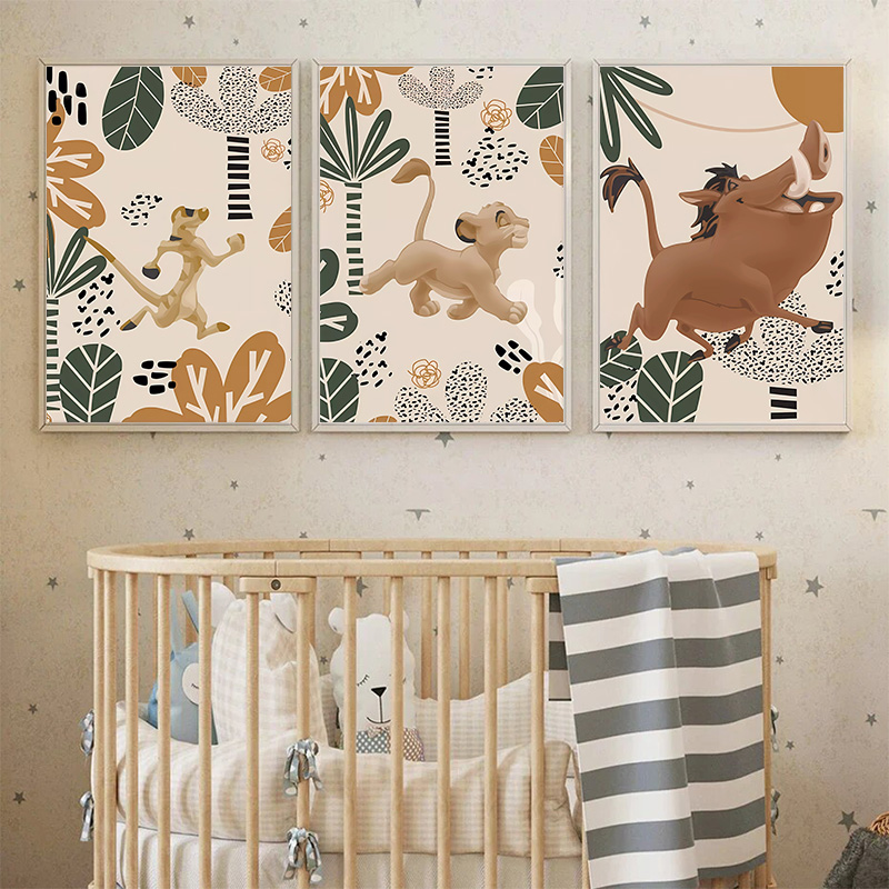 Kid Lion King Boho Posters en  - Baby Nursery Animal Pictures recensie en prijs