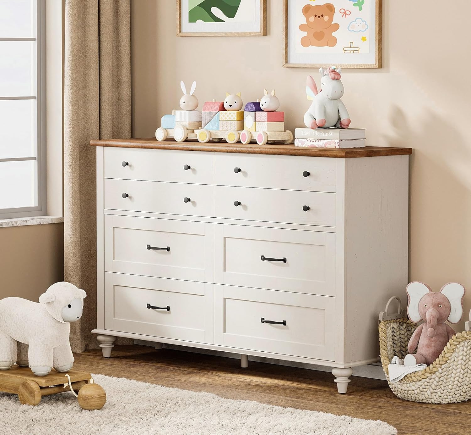 Moderne kindercommode met 7 la - Baby Nursery Drawers recensie en prijs