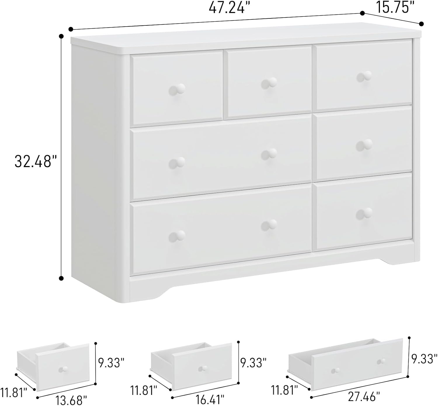 Kledingkast met 7 laden, kinde - Baby Nursery Drawers recensie en prijs