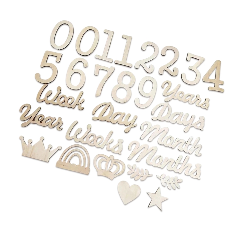 Houten Mijlpalen Nummer en Woo - Baby Nursery Age recensie en prijs