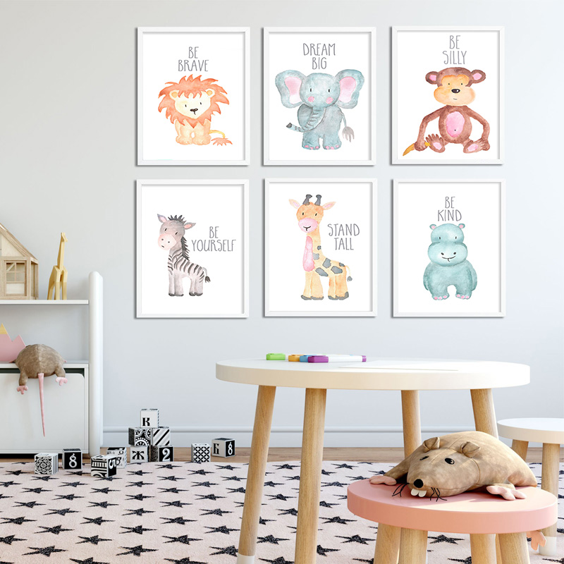Baby Dier Leeuw Olifant Giraff - Baby Nursery Animal Pictures recensie en prijs