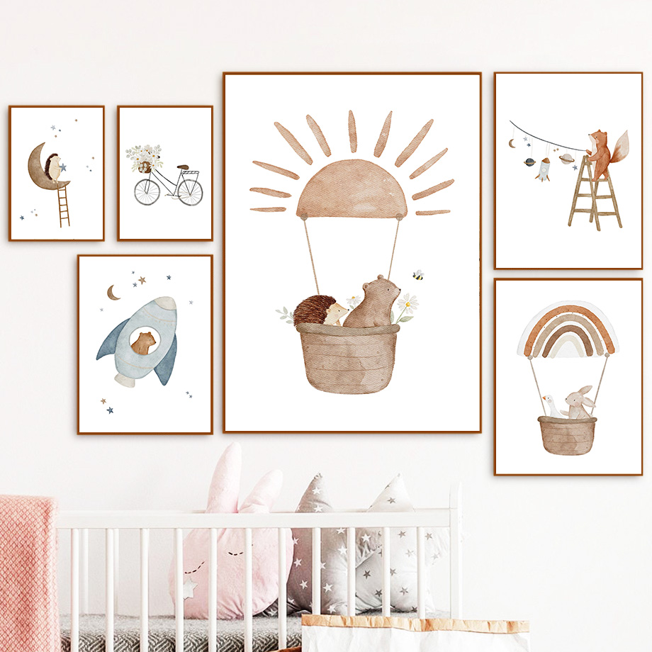 Cartoon Dieren Kinderkamer Muu - Baby Nursery Animal Pictures recensie en prijs